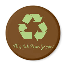 Recycle it's not Brain Surgery magnets