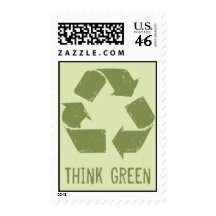Recycle Logo, Think Green Stamp