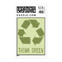 Recycle Logo, Think Green Stamp