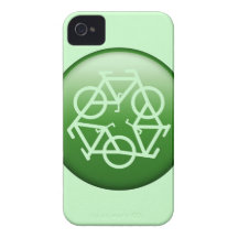 Recycle Logo w/ Bicycles iPhone 4 Cases