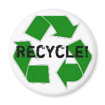Recycle! Refrigerator Magnet