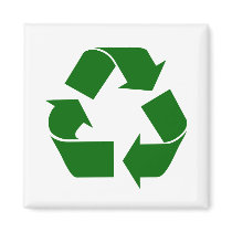recycle refrigerator magnet