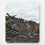 Recycle metal scrap at junkyard mousepad