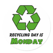 Recycle Monday stickers