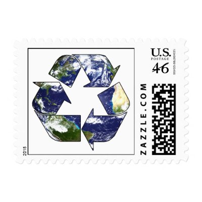 Recycle Now Postage Stamp by BandofParents