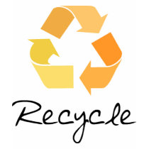 Recycle! Orange design! Ecology products! t-shirts