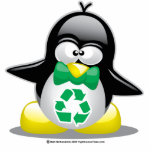 Recycle Penguin Acrylic Cut Out