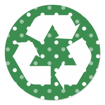 Recycle Polka Dot Stickers by naturetees