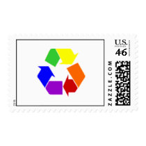 recycle rainbow postage