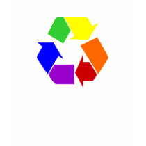 recycle rainbow symbol t-shirts