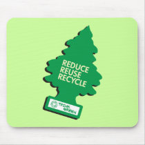 Recycle Reduce Green dark mousepads by Zerotees Recycle Reduce Green dark mousepads