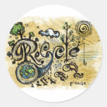 RECYCLE ROUND STICKER