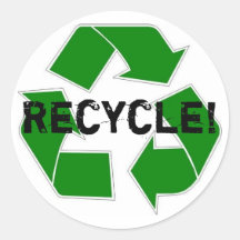 Recycle! Round Stickers