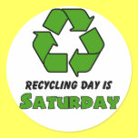 Recycle Saturday stickers