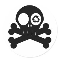 recycle skull sticker by ringoramone recycle skull sticker