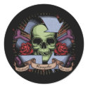 Recycle Skull w/Roses stickers