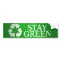 Recycle, Stay Green Bumper Sticker bumper stickers by jamierushad Recycle, Stay Green Bumper Sticker bumper stickers