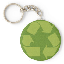 Recycle Symbol Grass Keychain