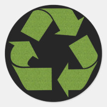 Recycle Symbol Grass Stickers