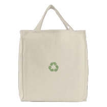 Recycle Symbol Large Canvas Bag