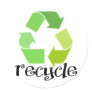 Recycle Symbol! Round Stickers
