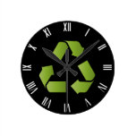 RECYCLE SYMBOL wall clocks