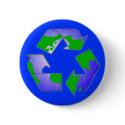 Recycle Symbol with Earth Button