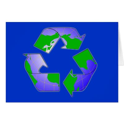 Recycle Symbol with Earth Card by thehatch
