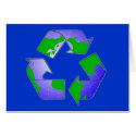 Recycle Symbol with Earth Card by thehatch Recycle Symbol with Earth Card