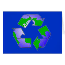 Recycle Symbol with Earth Card by thehatch Recycle Symbol with Earth Card