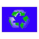 Recycle Symbol with Earth Poster posters