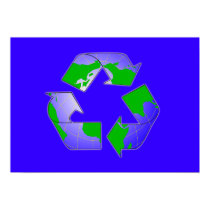 Recycle Symbol with Earth Poster posters by thehatch Recycle Symbol with Earth Poster posters