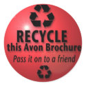 RECYCLE THIS BROCHURE stickers by beckazar RECYCLE THIS BROCHURE stickers