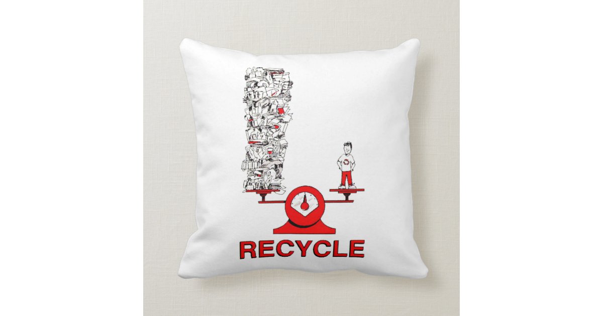 Recycle Trash Pillow Zazzle