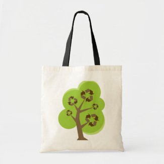 Recycle Tree Green bag