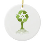 Recycle tree green ornaments