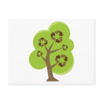 Recycle Tree Green Postcards
