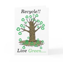Recycle Tree Note Card by darshe40 Recycle Tree Note Card