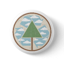 Recycle Tree & Sky Pinback Button