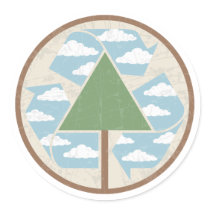 Recycle Tree & Sky Sticker