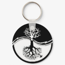 RECYCLE YIN YANG TREE keychains