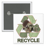 Recycle Zombie Pinback Buttons