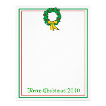 Recycled Christmas Paper - Wreath Design letterhead