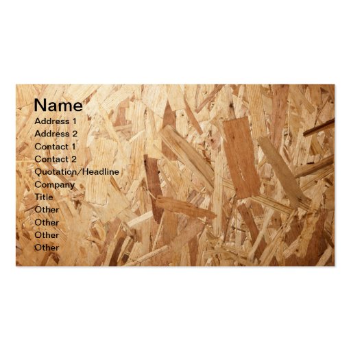 Recycled Compressed Wood Texture For Background Business Card Template (front side)