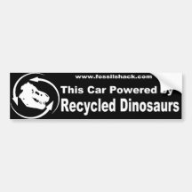 Recycled Dinosaurs Bumber Sticker Bumper Stickers