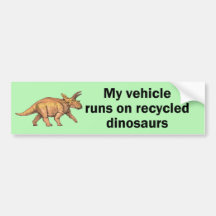Recycled Dinosaurs Bumper Stickers