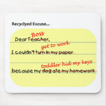 Recycled Excuse mousepads