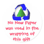Recycled Gift Wrap Round Stickers