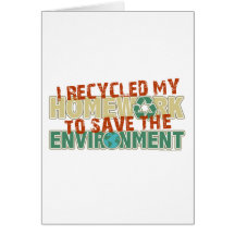 Recycled Homework Greeting Card