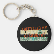 Recycled Homework Key Chains